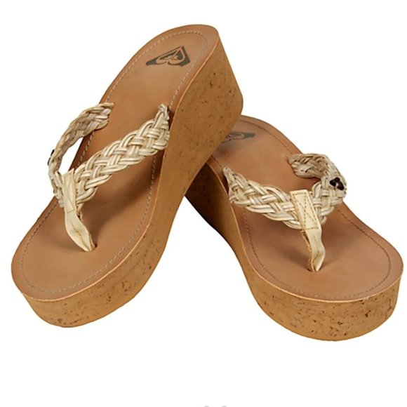 NEW Roxy Mirage Beach sandals  wedge with braided upper - Picture 1 of 6